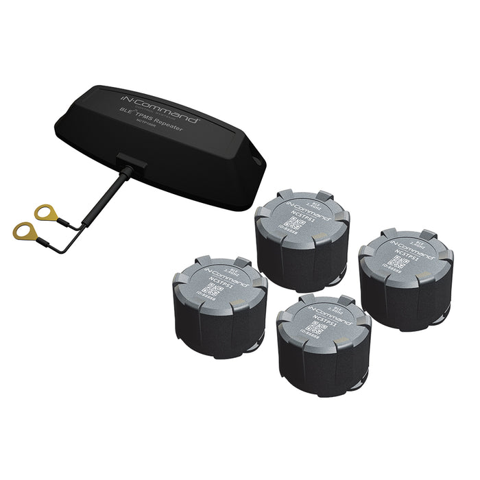 iN-Command NCTP100 Tire Pressure Monitoring System 4 Sensor & Repeater Package