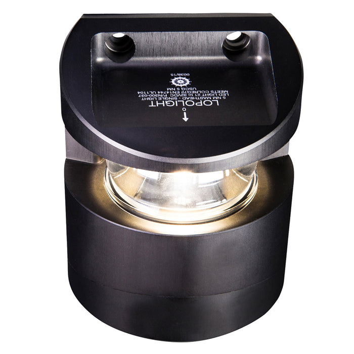 Serie Lopolight 300-037 - Luz de mástil - 5 NM - Montaje vertical - Blanco - Carcasa negra