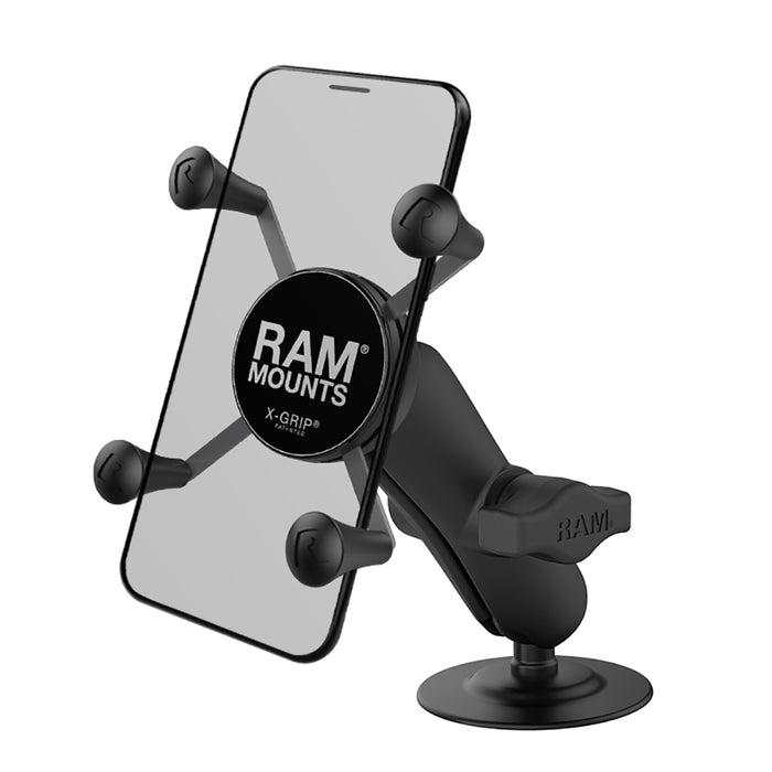 Soporte para teléfono RAM Mount RAM® X-Grip® con base adhesiva flexible