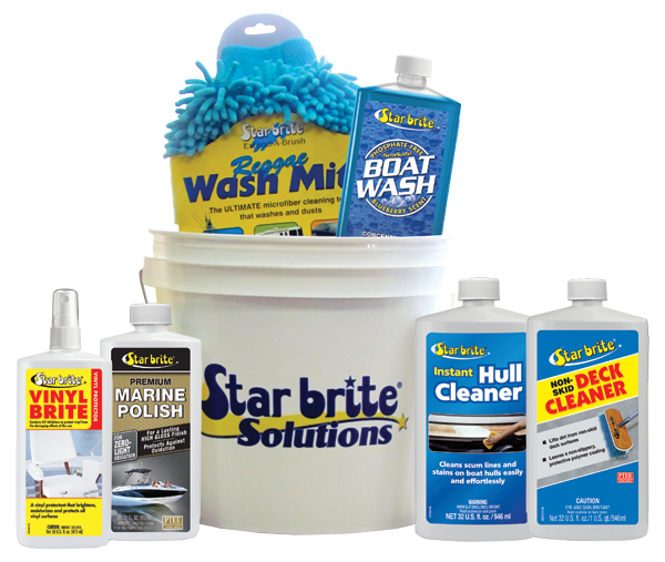 Starbrite 083701N Cuidado de embarcaciones en un cubo con lavado de embarcaciones y limpiador de cascos