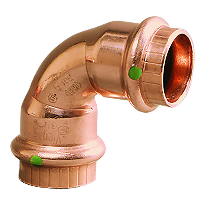 Codo de cobre Viega ProPress de 1/2" a 90° - Conexión de doble prensa - Tecnología Smart Connect