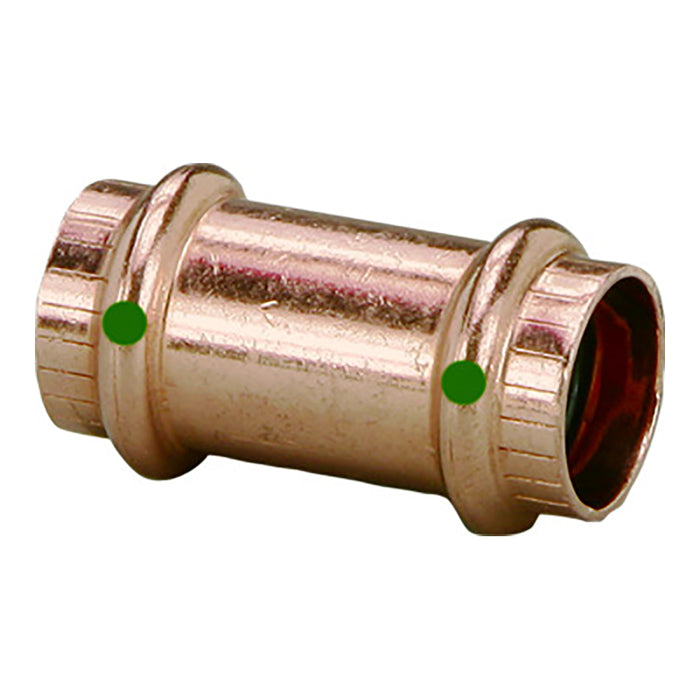 Acoplamiento de cobre Viega ProPress de 3/4" sin tope - Conexión de doble presión - Tecnología Smart Connect