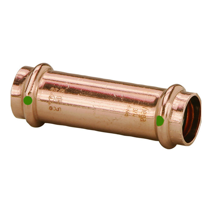 Acoplamiento extendido Viega ProPress de 1/2" sin tope - Conexión de doble presión - Tecnología Smart Connect