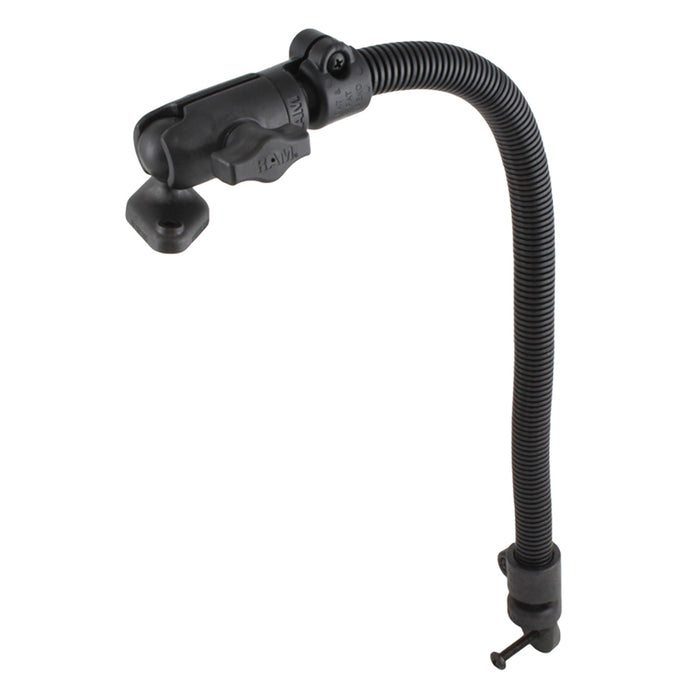 Montaje de transductor RAM Mount RAM® con varilla de aluminio de 18" y base de diamante