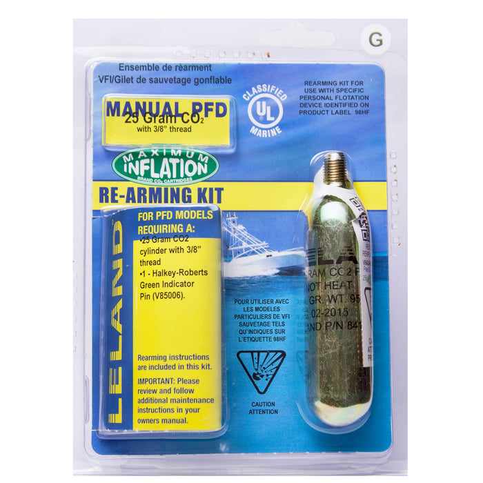 Leland 25-Gram Inflatable PFD Rearming Kit - Manual
