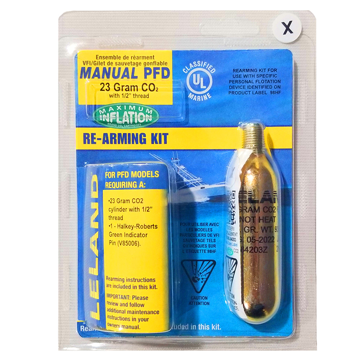Leland 23-Gram Inflatable PFD Rearming Kit-Manual — Freeport Marine Supply