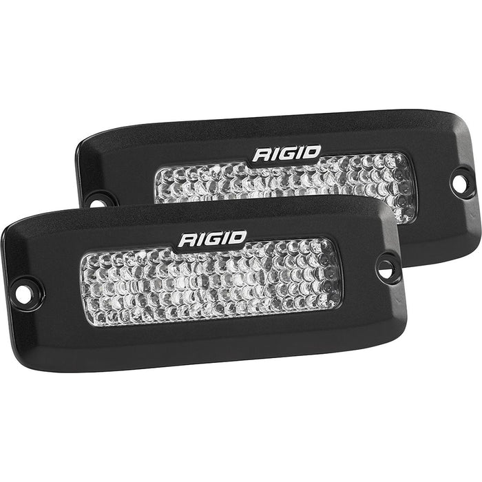 Foco LED difuso serie SR-Q PRO de RIGID Industries, montaje empotrado, par, negro