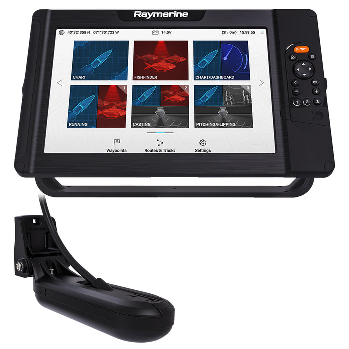 Raymarine Element 12 HV Combo with HV-100 Transom Mount Transducer and Lighthouse North America Chart