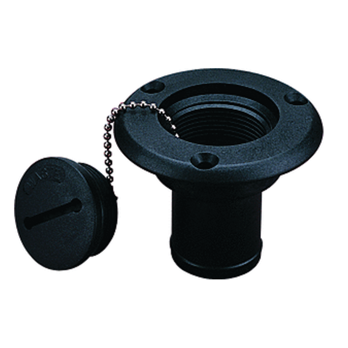 Sea Dog 357018-1 Deck Fill Cap-Black (Waste)