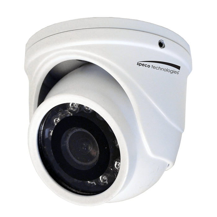 Cámara mini-turret Speco HD-TVI de 4 MP con lente de 2,9 mm y carcasa blanca
