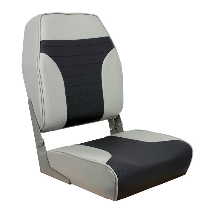 Asiento plegable multicolor Springfield con respaldo alto - Gris/Carbón