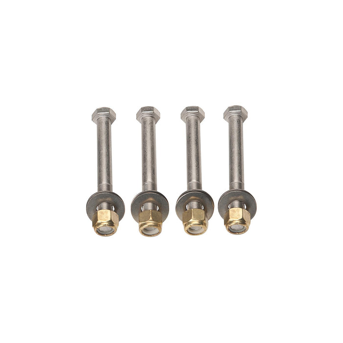 SeaStar DK6145 Jack Plate Mounting Bolt Kit, 4 Stainless Steel Bolts, Brass Nylock Nuts and Washers