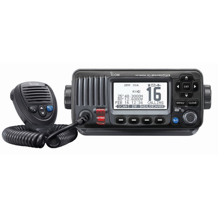 Icom M424G 41 M424G Fixed Mount VHF w/Built-In GPS Black