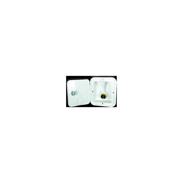 B&B Molders 94225 City Water Hatch w/Brass Check Valve, Polar White