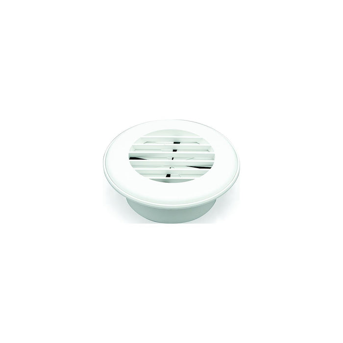 B&B Molders 94267 Thermovent Ducted Vent, 4" w/ Damper, Polar White