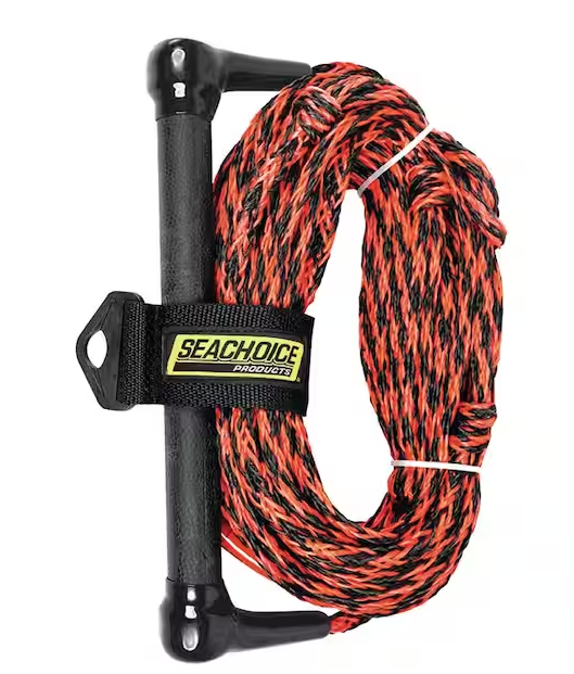 Seachoice 86621 Water Ski Rope, 75 Feet Long, 12 Inch Handle with Rubber Grip