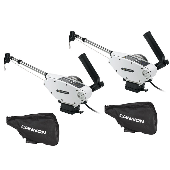 Downrigger eléctrico Cannon Optimum™ 10 Tournament Series (TS) BT, paquete de 2 con cubiertas negras
