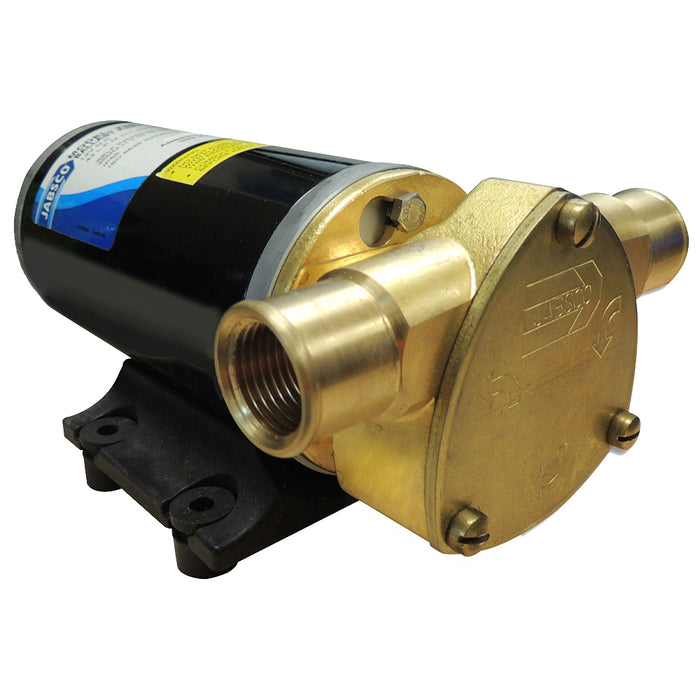 Bomba de CC Jabsco Ballast King de bronce con conector Deutsch - Sin interruptor de inversión - 15 GPM