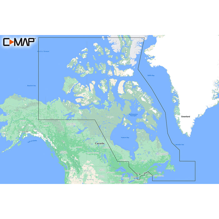 Carta costera REVEAL™ C-MAP M-NA-Y209-MS del norte y este de Canadá
