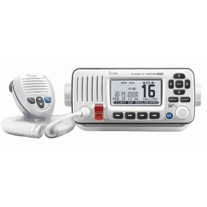 Icom M424G 42 M424G VHF Radio w/Built-In GPS White