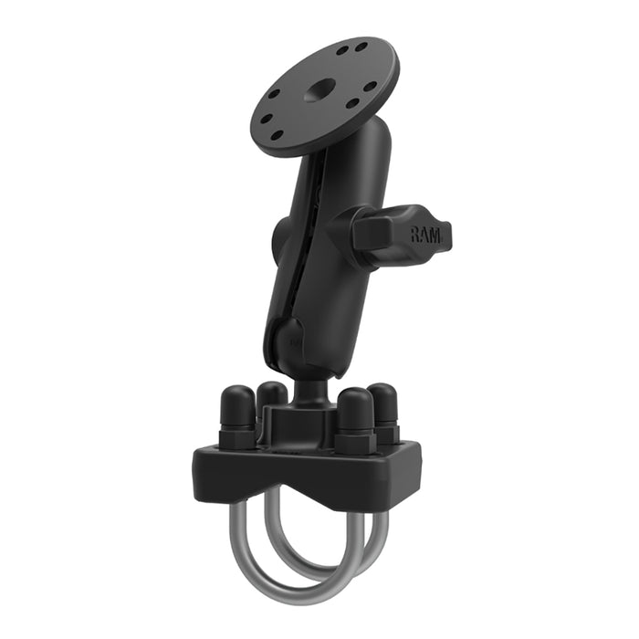 Montaje de riel con perno en U doble RAM Mount® para rieles más pequeños