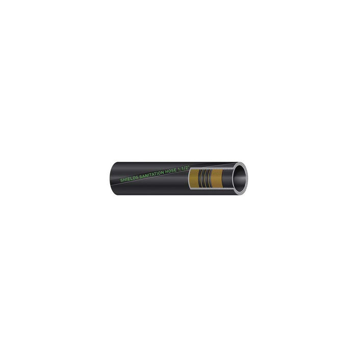 Shield 16-101-1120S Sanitation Hose, Premium Rubber, Series 101, Kink Resistant, 1-1/2" ID