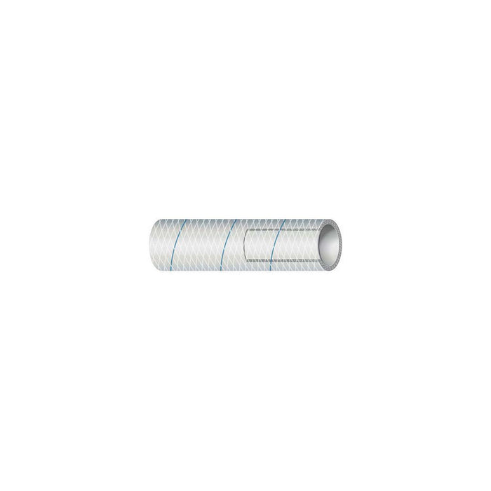 Shield 16-164-0126 Shields Marine Hose Clear Reinforced Series 164 PVC Tubing w/, Blue Tracer