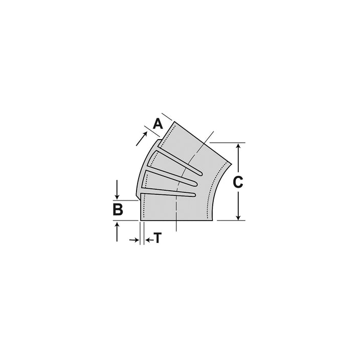 Shield 16-245-3120-1 Sierra Marine 45Â° EPDM Rubber Hump Hose, 3-1/2"