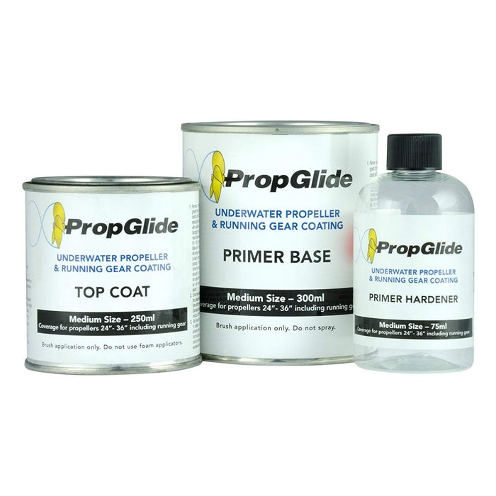 PropGlide Prop and Running Gear Coating Kit - Small, Medium, Large Sizes - Foul Release Coating for Fuel Efficiency