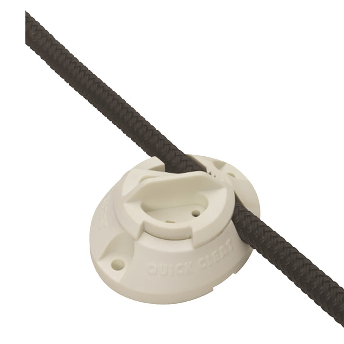 Cornamusa de amarre rápido Barton Marine de 5/16" en color blanco