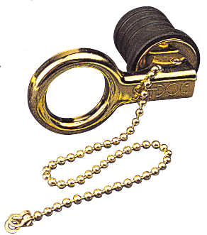 Sea Dog 520071-1 Brass Snap Handle Drain Plug, 1" w/Chain
