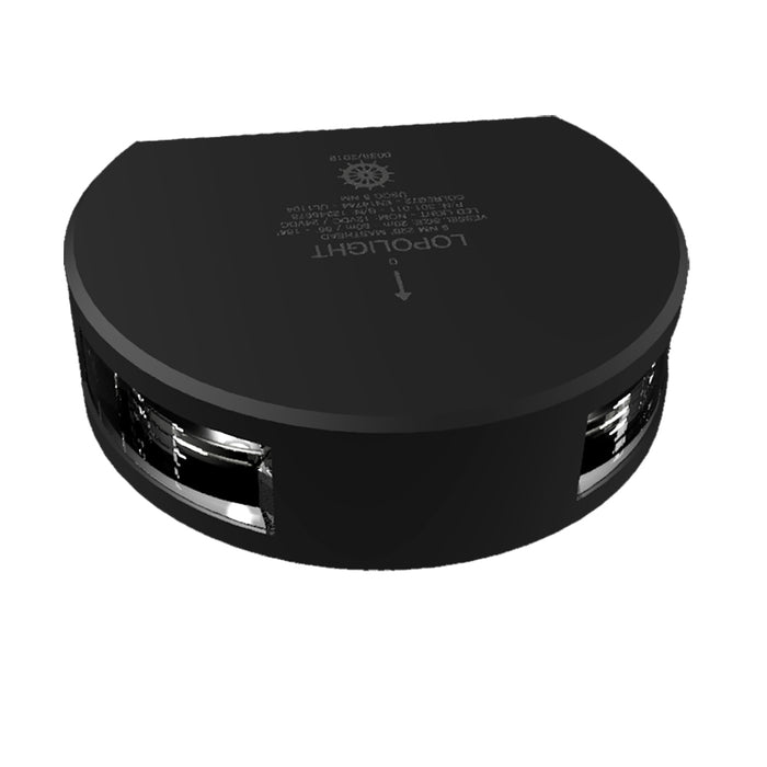 Serie Lopolight 301-011 - Luz de mástil - 5 NM - Montaje horizontal - Blanco - Carcasa negra