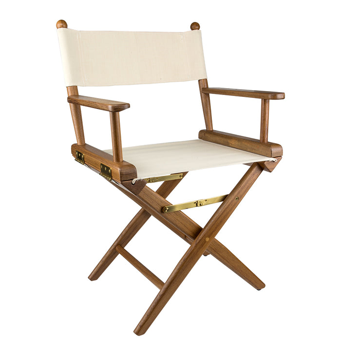 Whitecap 60044 Director's Chair with Natural Seat Covers - Teak
