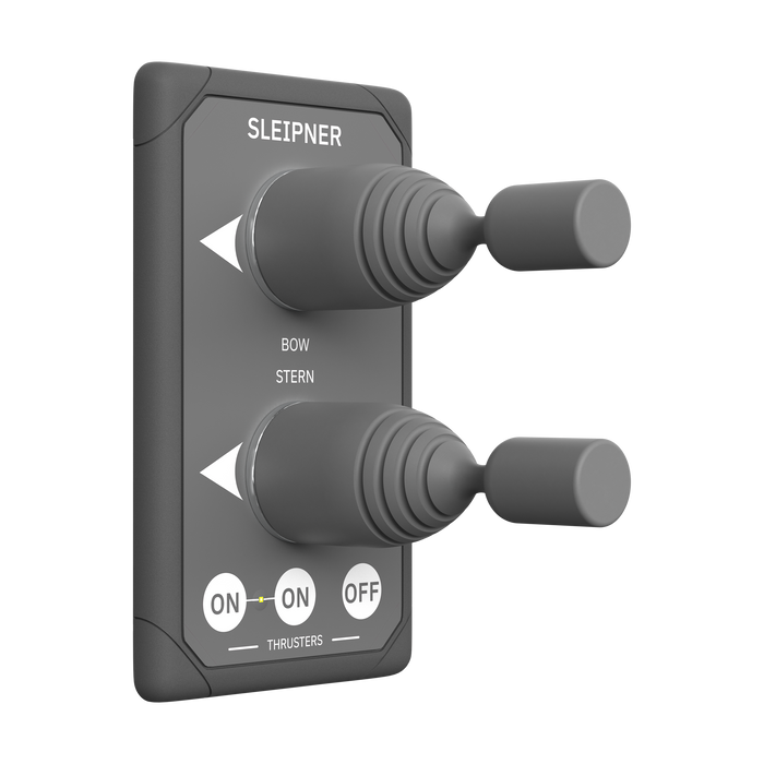 SidePower Panel, Dual Joystick Thruster Control 12/24V | Grey, Round Cutout, for Bow & Stern Thruster