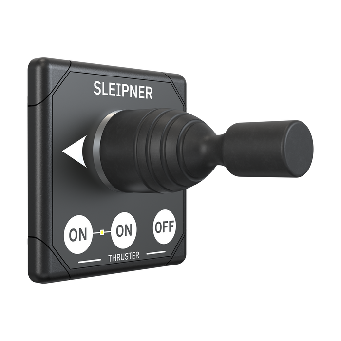 SidePower Panel, Joystick Thruster Control 12/24V | Black, Round Cutout, 5-Wire, Reset Auto-Off