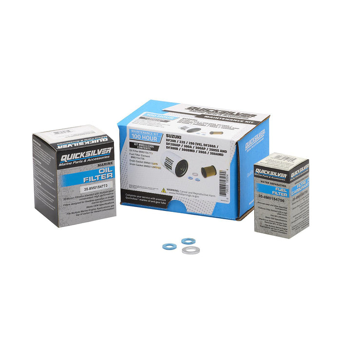 Mercury 8M0222305 Quicksilver 100 Hour Maintenance Kit, Suzuki Various 200-350