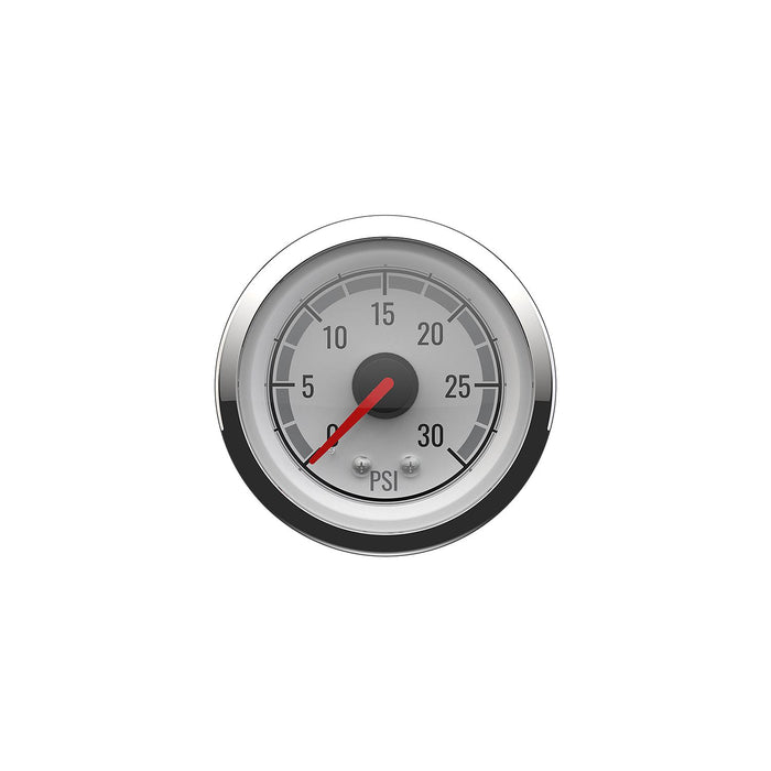 Mercury 79-8M6020079 Quicksilver Water Pressure (0-30psi), White/Chrome
