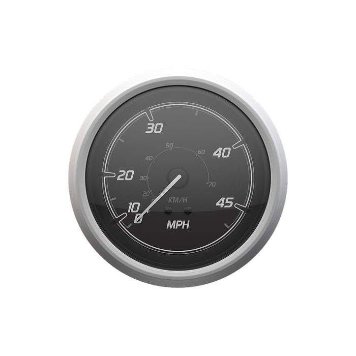 Mercury 79-8M6020111 Quicksilver Speedometer (45mph), Black/Brushed Stainless