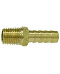Midland Hose Barb Pipe Adapter Brass - 3/8" X 3/8"