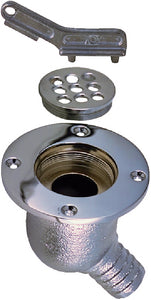 Perko 0142001CHR Cockpit Scupper with Ckeck Ball 3 1/3