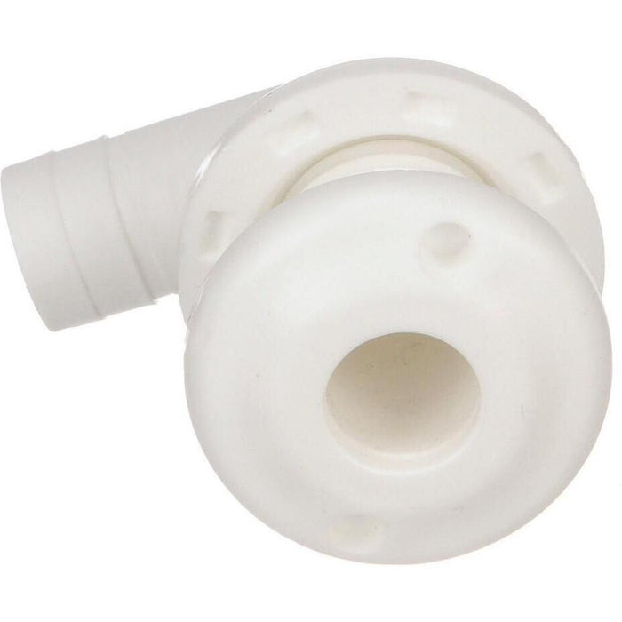 Seachoice 18061 90-Degree Thru Hull Fitting, Fits 3/4 In. ID Hose, 7/8 In. Max. Hull