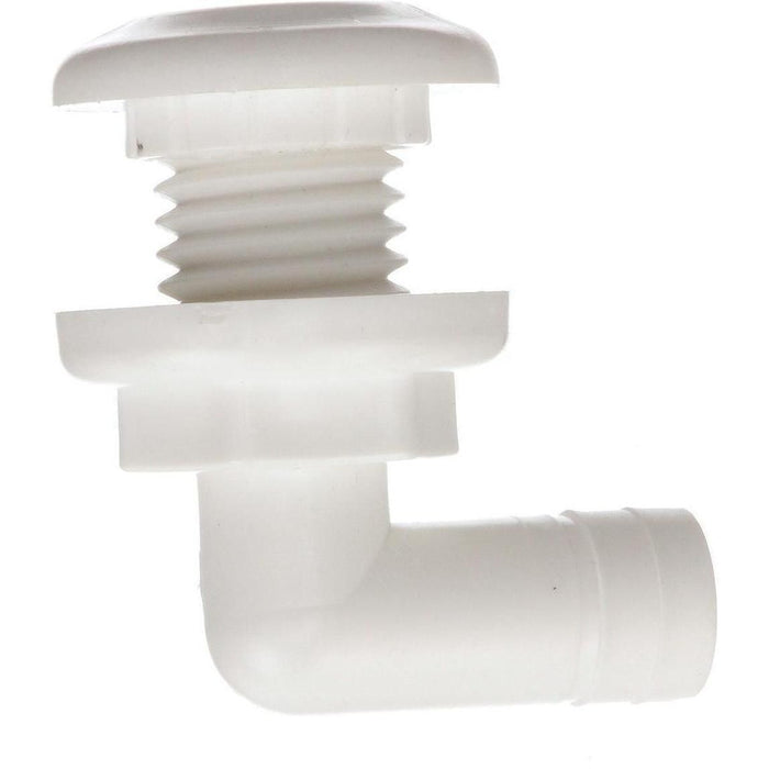 Seachoice 18061 90-Degree Thru Hull Fitting, Fits 3/4 In. ID Hose, 7/8 In. Max. Hull