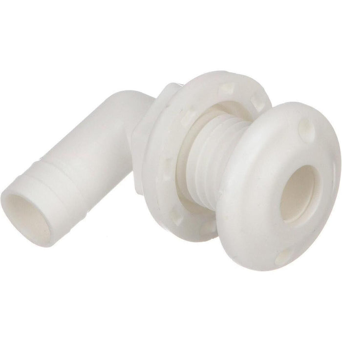 Seachoice 18061 90-Degree Thru Hull Fitting, Fits 3/4 In. ID Hose, 7/8 In. Max. Hull