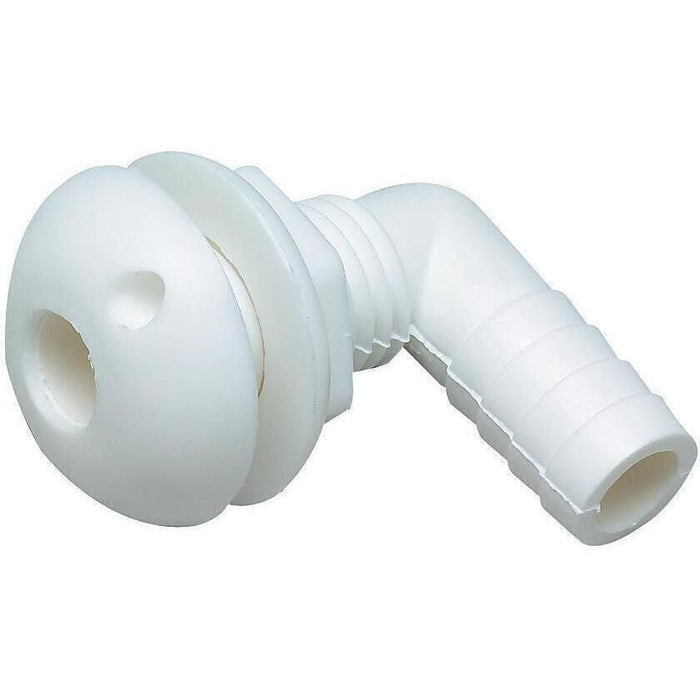 Seachoice 18061 90-Degree Thru Hull Fitting, Fits 3/4 In. ID Hose, 7/8 In. Max. Hull