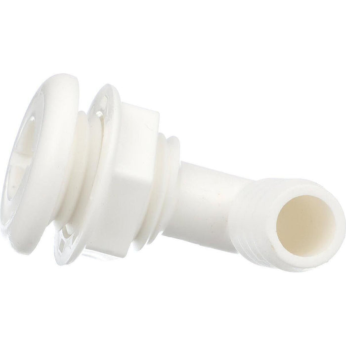Seachoice 50-18131 90-Degree Angled Thru-Hull Connector, White Finish, 0.75 in.