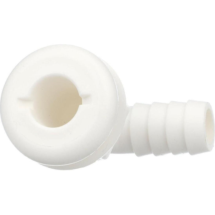 Seachoice 50-18131 90-Degree Angled Thru-Hull Connector, White Finish, 0.75 in.