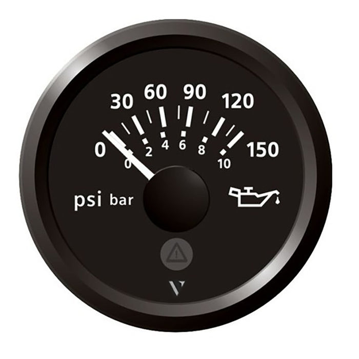 Veratron 52mm (2-1/16") Viewline Engine Oil Pressure 150 PSI - Black Dial and Bezel