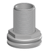Thru-hull Domed 0.5" (12.7mm) NPS White