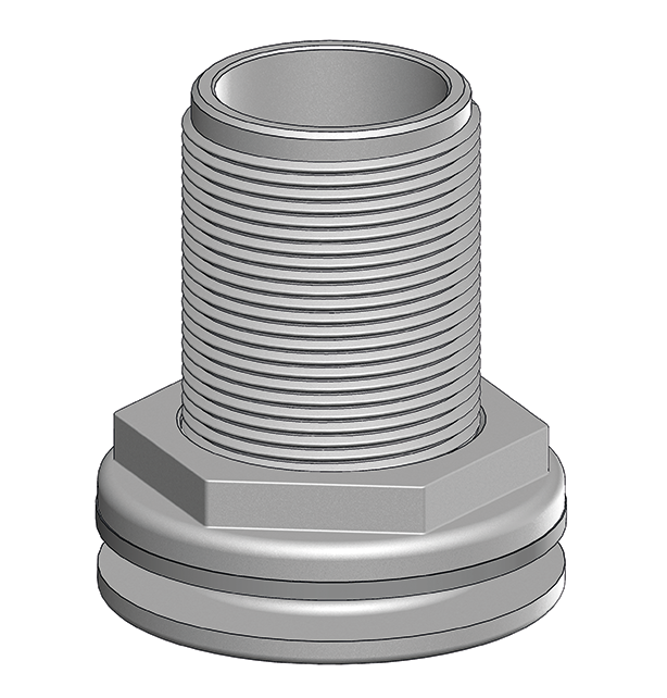 Thru-hull Domed 0.75" (19.1mm) NPS White