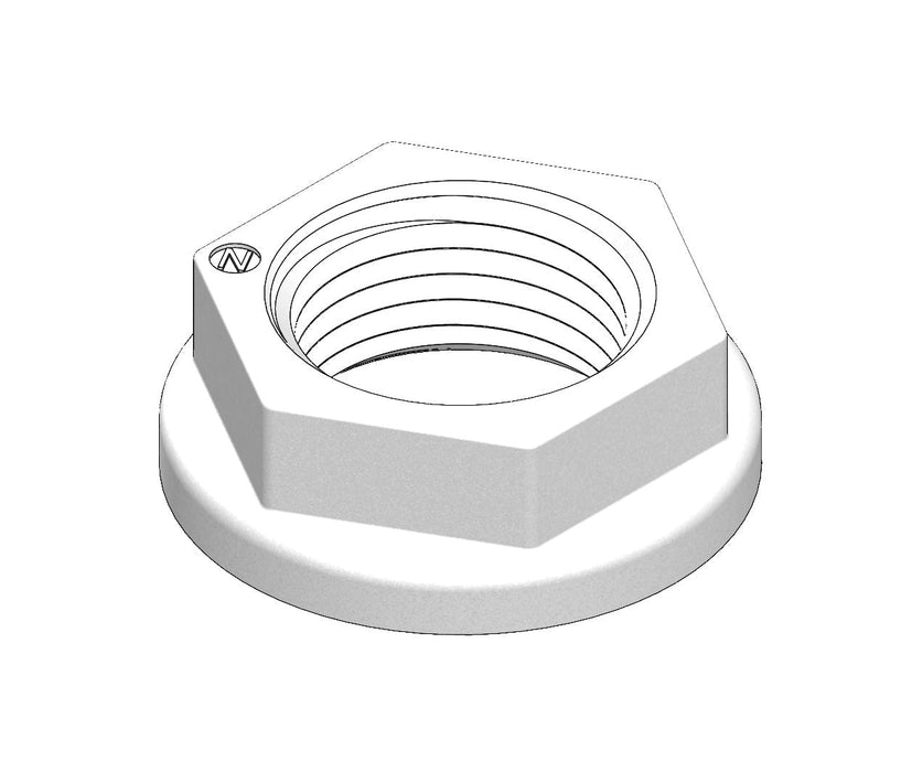 Thru-hull Nut 1" (25.4mm) NPS, White